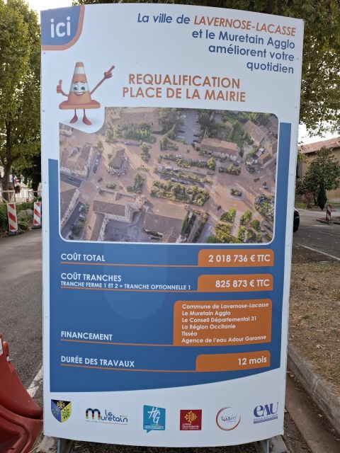 C&rsquo;est parti pour les travaux de requalification de la place de la mairie à Lavernose-Lacasse (31)! 🤩